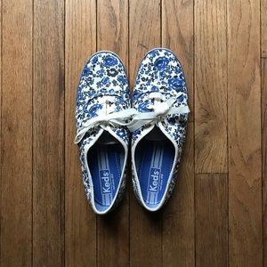 Blue Floral Keds
